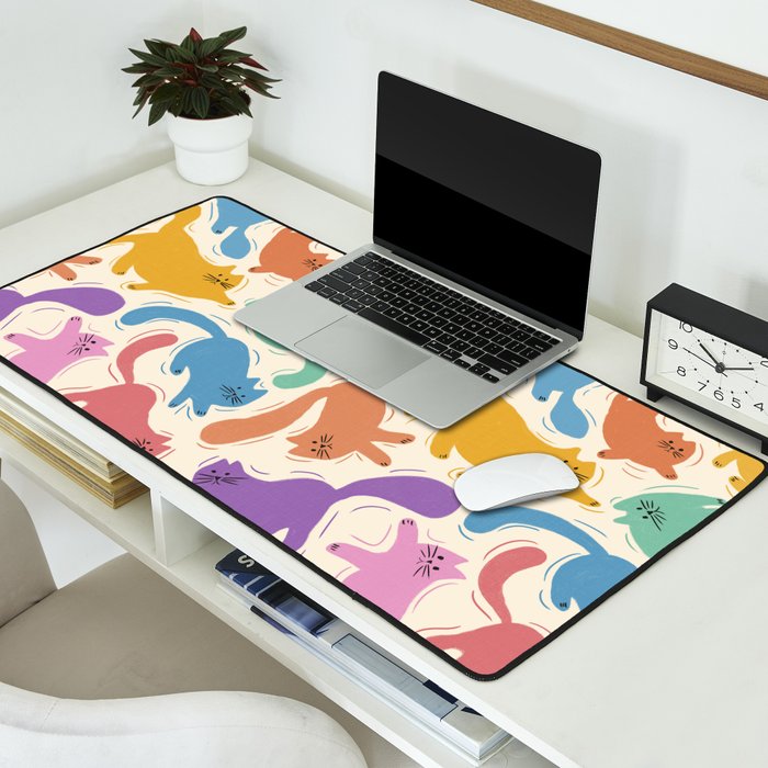 Rainbow Cats Desk Mat Gallery Image 2