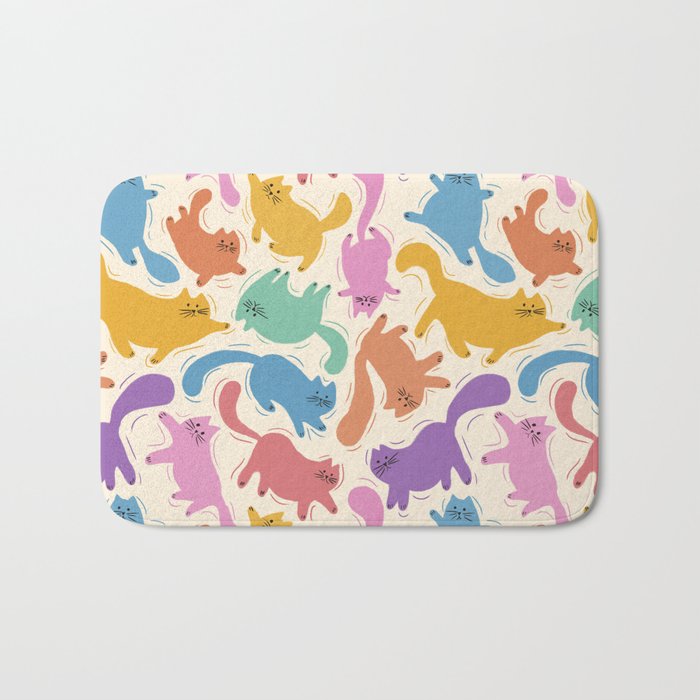 Rainbow Cats Bath Mat Gallery Image 1