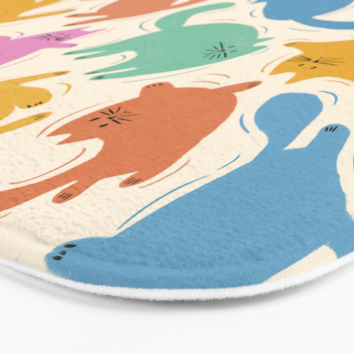 Rainbow Cats Bath Mat Gallery Image 3
