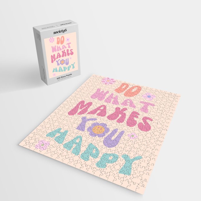 Danish Pastel Retro Inspirational Quote Jigsaw Puzzle Gallery Image 2