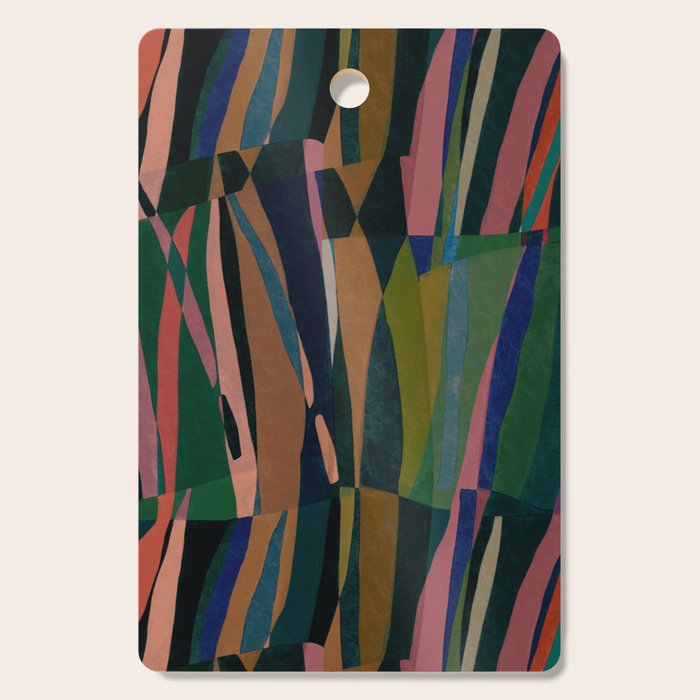 abstract striped multicolored background Cutting Board Gallery Image 1