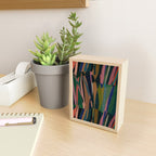abstract striped multicolored background Mini Art Print Gallery Image 2
