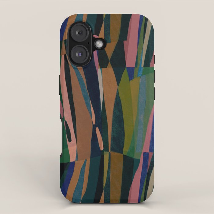 abstract striped multicolored background iPhone Case Gallery Image 1