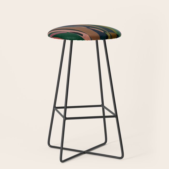 abstract striped multicolored background Stool Gallery Image 1