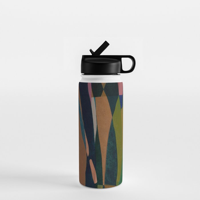 abstract striped multicolored background Water Bottle