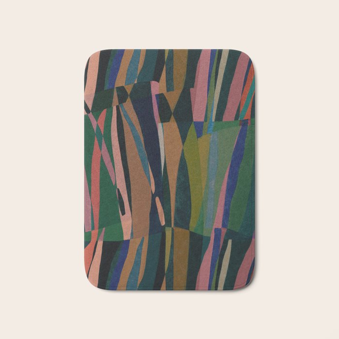 abstract striped multicolored background Bath Mat Gallery Image 1