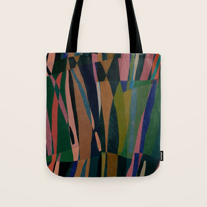 abstract striped multicolored background Tote Bag Gallery Image 1
