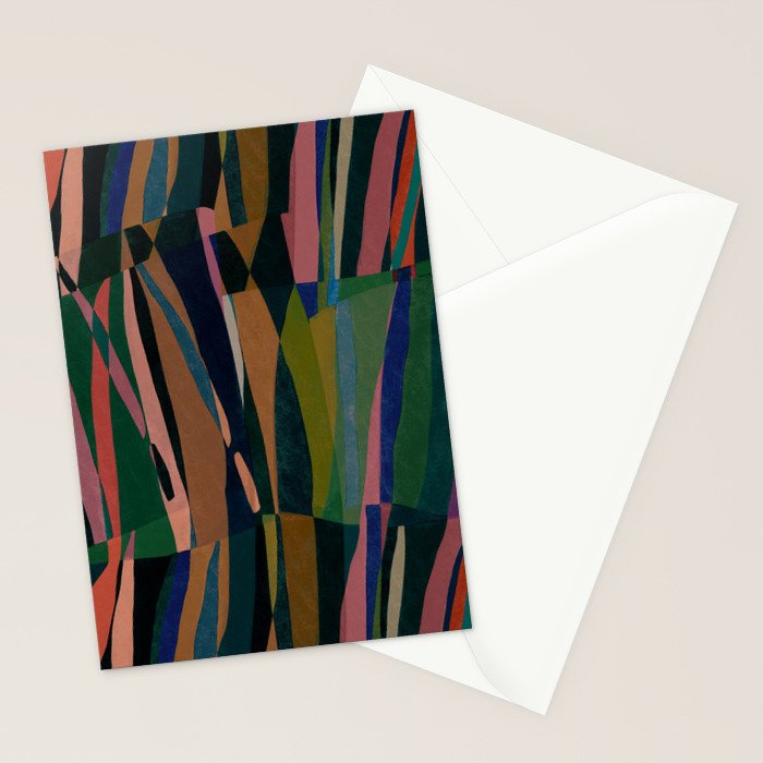 abstract striped multicolored background Stationery Card Gallery Image 2