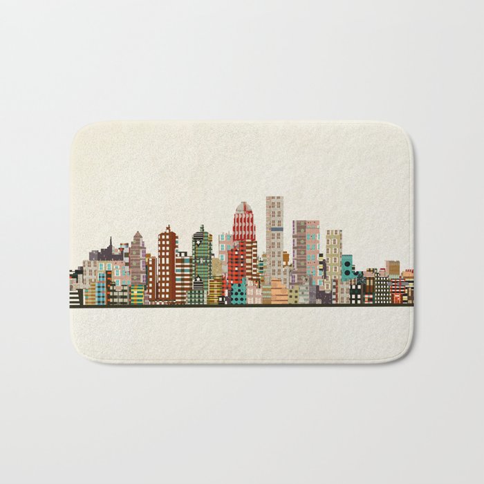 louisville kentucky skyline Bath Mat Gallery Image 1