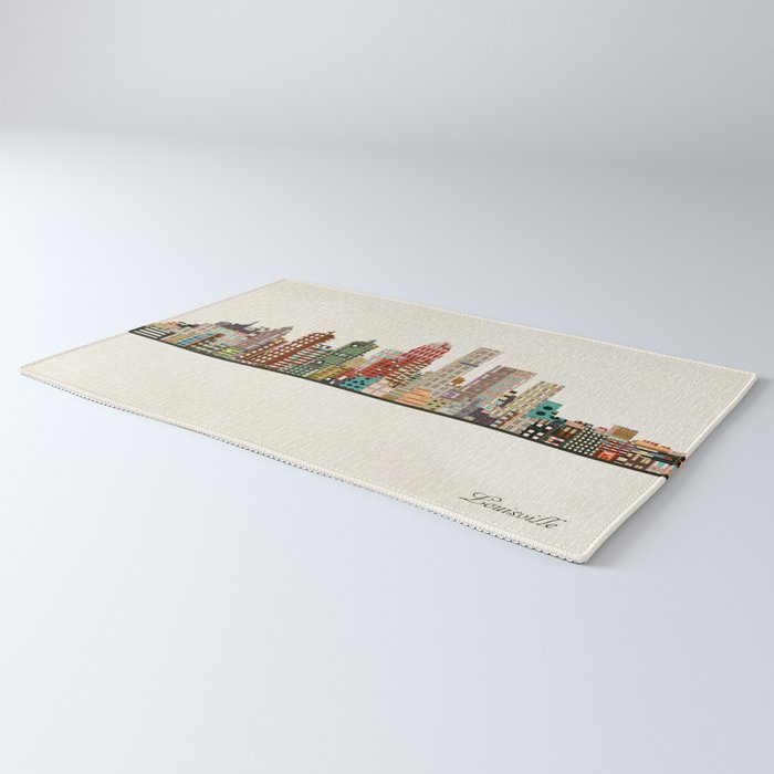 louisville kentucky skyline Rug Gallery Image 3