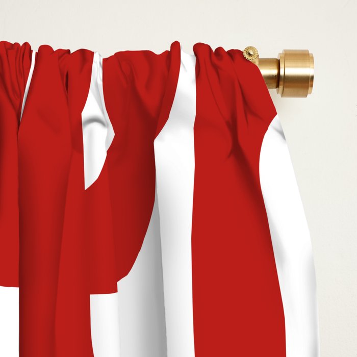 Mid Century Modern Contemporary Loop Pattern in Red and White Window Curtain Gallery Image 2