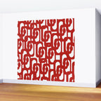 Mid Century Modern Contemporary Loop Pattern in Red and White Wall Mural Gallery Image 2