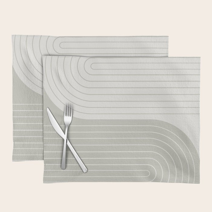 Two Tone Line Curvature LXIII Placemat Gallery Image 1