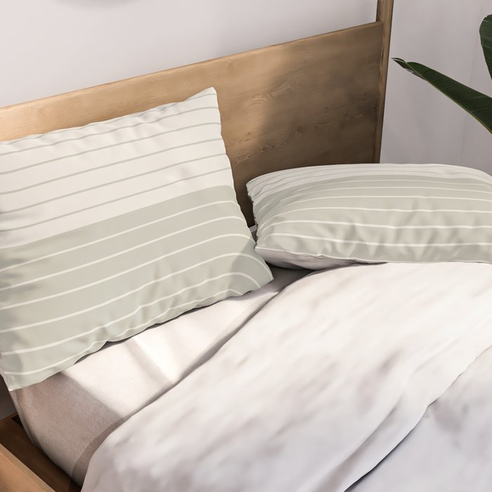 Two Tone Line Curvature LXIII Pillow Sham Gallery Image 2