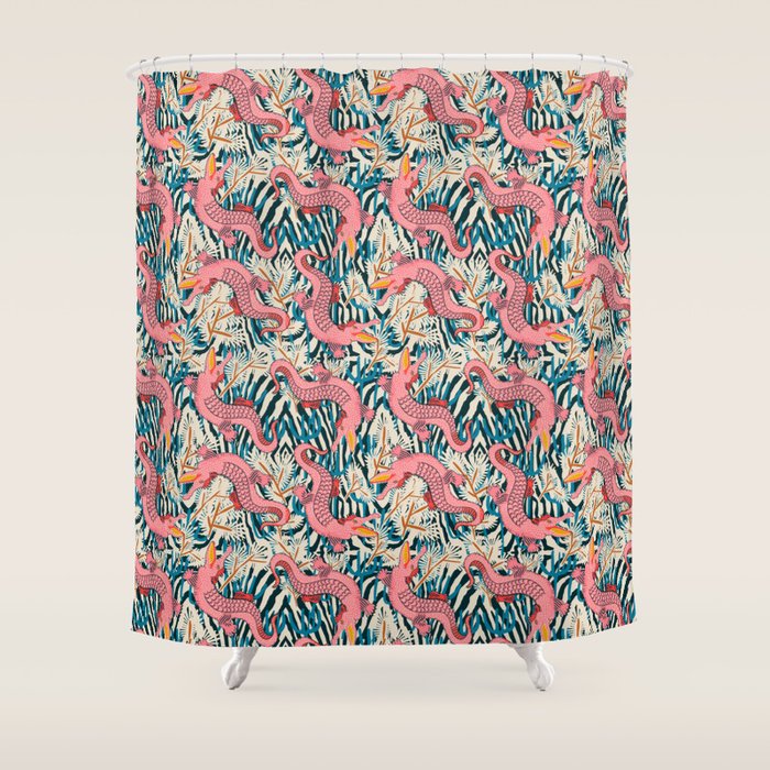 BAZAAR COSMICA GATOR Shower Curtain Gallery Image 1