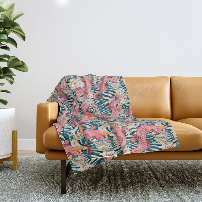 BAZAAR COSMICA GATOR Throw Blanket Gallery Image 1