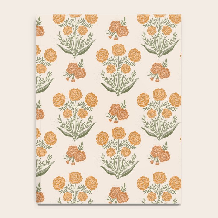 Marigold Block Print Notebook Gallery Image 4
