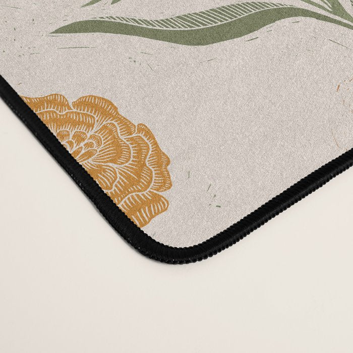 Marigold Block Print Desk Mat Gallery Image 4