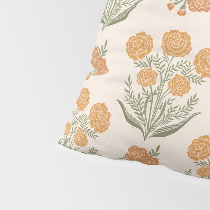 Marigold Block Print Pillow Sham Gallery Image 4