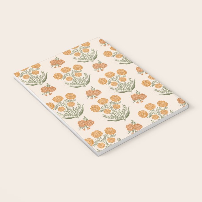 Marigold Block Print Notebook Gallery Image 3