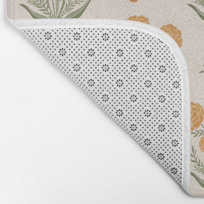 Marigold Block Print Bath Mat Gallery Image 2