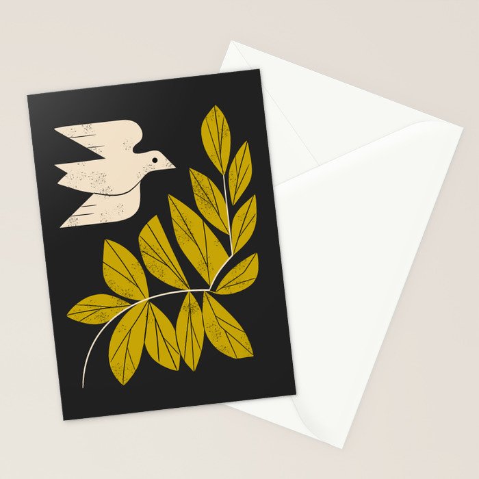 Dove and Branch Stationery Card Gallery Image 2