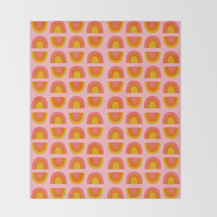 Vintage Rainbow Print Throw Blanket Gallery Image 2