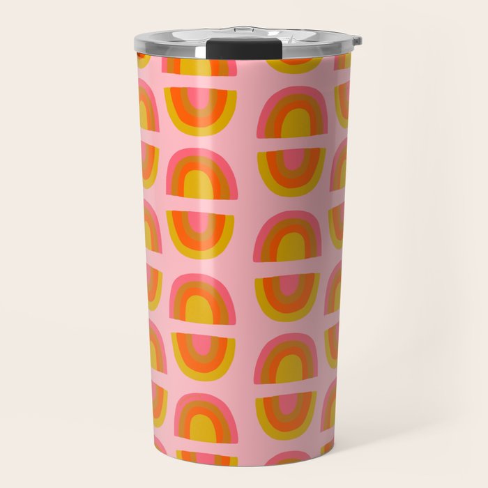 Vintage Rainbow Print Travel Mug Gallery Image 1