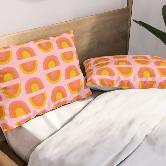 Vintage Rainbow Print Pillow Sham Gallery Image 2