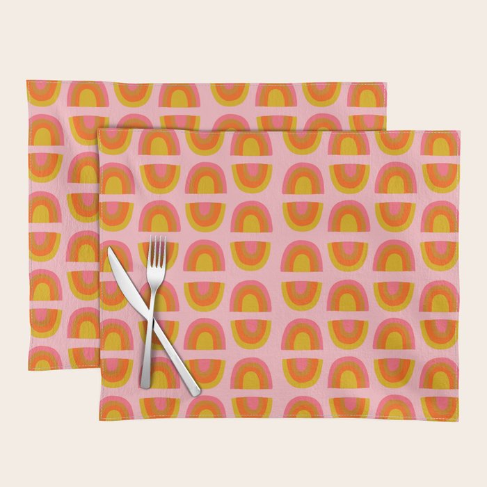 Vintage Rainbow Print Placemat Gallery Image 1