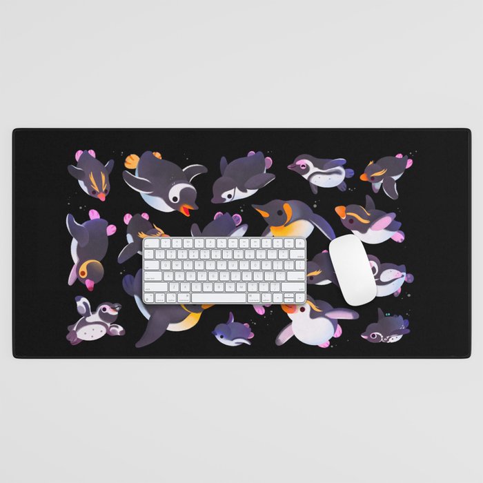 Penguin day - Name /dark Desk Mat Gallery Image 1