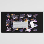 Penguin day - Name /dark Desk Mat Gallery Image 1