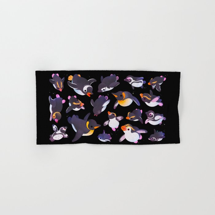 Penguin day - Name /dark Bath Towel Gallery Image 1