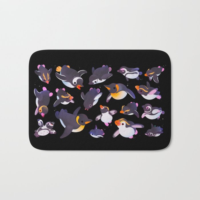 Penguin day - Name /dark Bath Mat Gallery Image 1