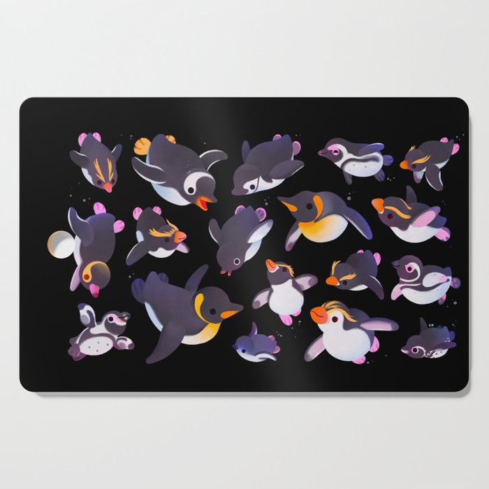 Penguin day - Name /dark Cutting Board Gallery Image 1