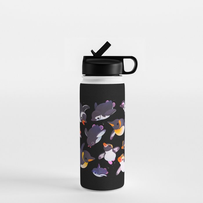 Penguin day - Name /dark Water Bottle Gallery Image 1
