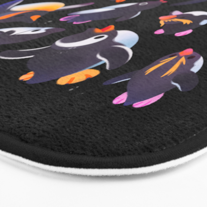 Penguin day - Name /dark Bath Mat Gallery Image 3
