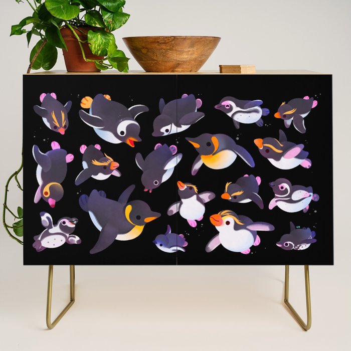 Penguin day - Name /dark Credenza Gallery Image 1