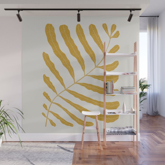 Yellow Plant Wall Mural Gallery Image 1