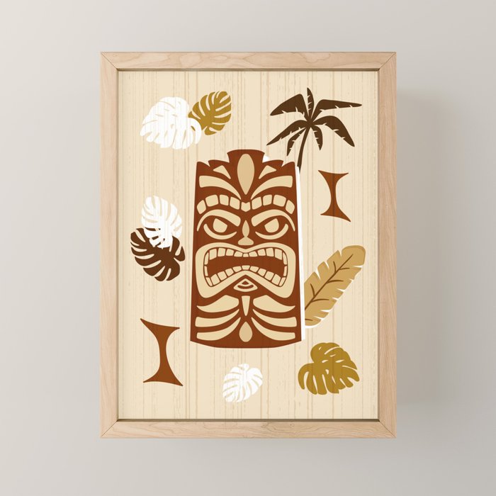 Tiki Time Brown Mini Art Print Gallery Image 1