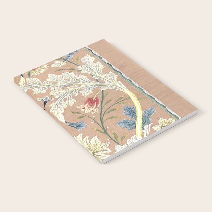 William Morris Antique Floral Embroidery Panel 1875 Notebook Gallery Image 2