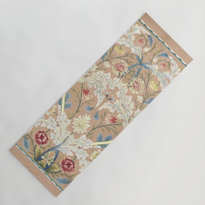 William Morris Antique Floral Embroidery Panel 1875 Yoga Mat Gallery Image 1