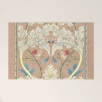 William Morris Antique Floral Embroidery Panel 1875 Welcome Mat Gallery Image 1