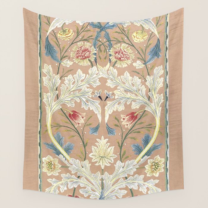 William Morris Antique Floral Embroidery Panel 1875 Wall Tapestry Gallery Image 4