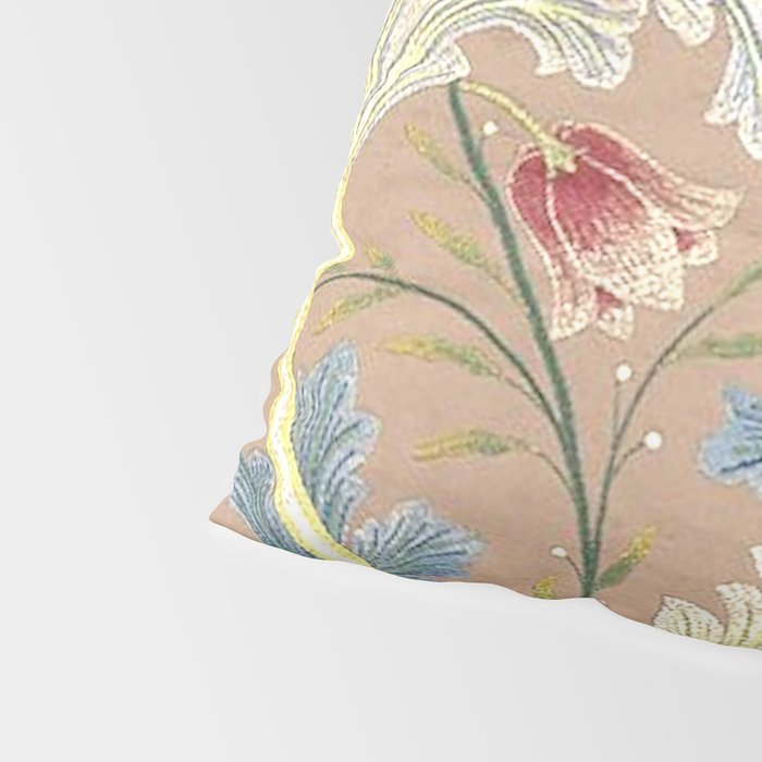 William Morris Antique Floral Embroidery Panel 1875 Pillow Sham Gallery Image 4