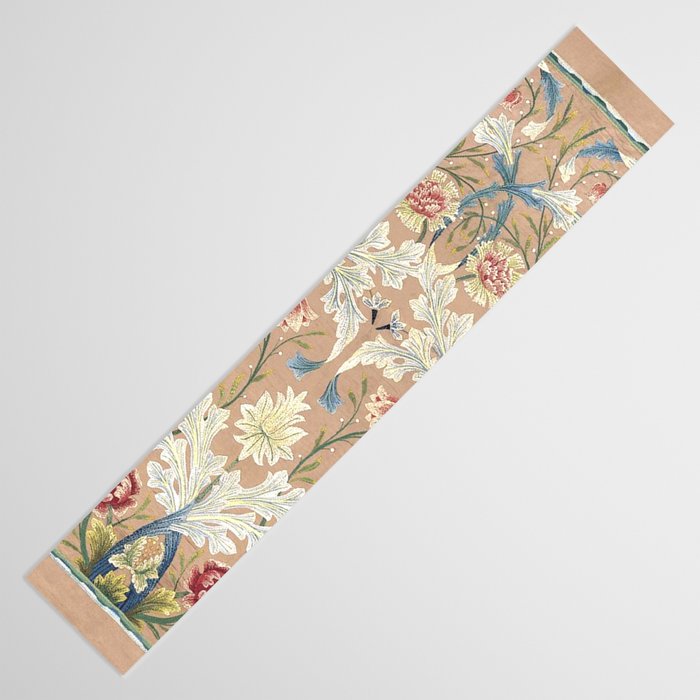 William Morris Antique Floral Embroidery Panel 1875 Table Runner Gallery Image 3