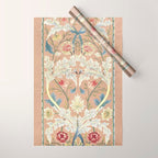 William Morris Antique Floral Embroidery Panel 1875 Wrapping Paper Gallery Image 1