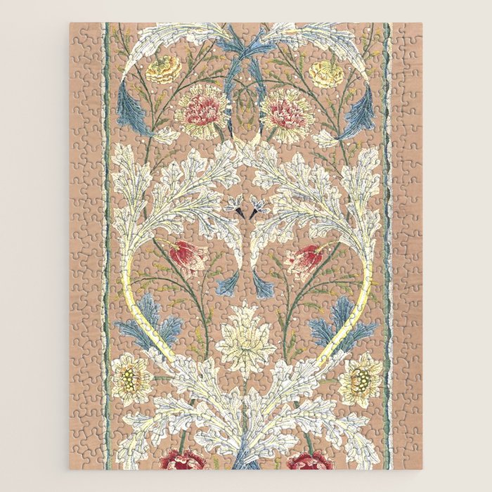 William Morris Antique Floral Embroidery Panel 1875 Jigsaw Puzzle Gallery Image 1