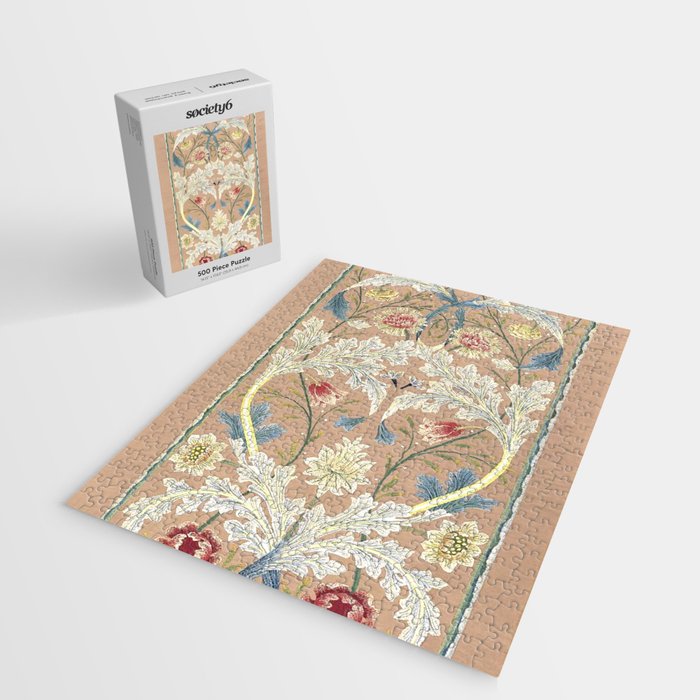 William Morris Antique Floral Embroidery Panel 1875 Jigsaw Puzzle Gallery Image 2