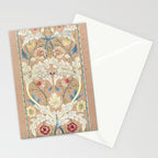 William Morris Antique Floral Embroidery Panel 1875 Stationery Card Gallery Image 2